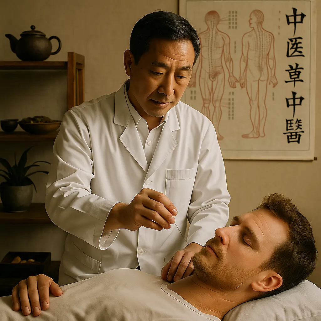 Medicina Tradicional Chinesa em Quarteira, Técnica de acupuntura aplicada por terapeuta especializado em Medicina Tradicional Chinesa